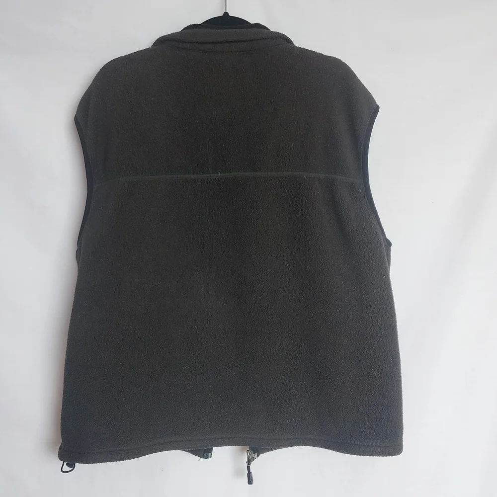 Timberland Size XL Polartec Fleece Vest Full Zip w/ Pockets Dark Forest Green - Picture 10 of 12